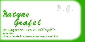 matyas grafel business card